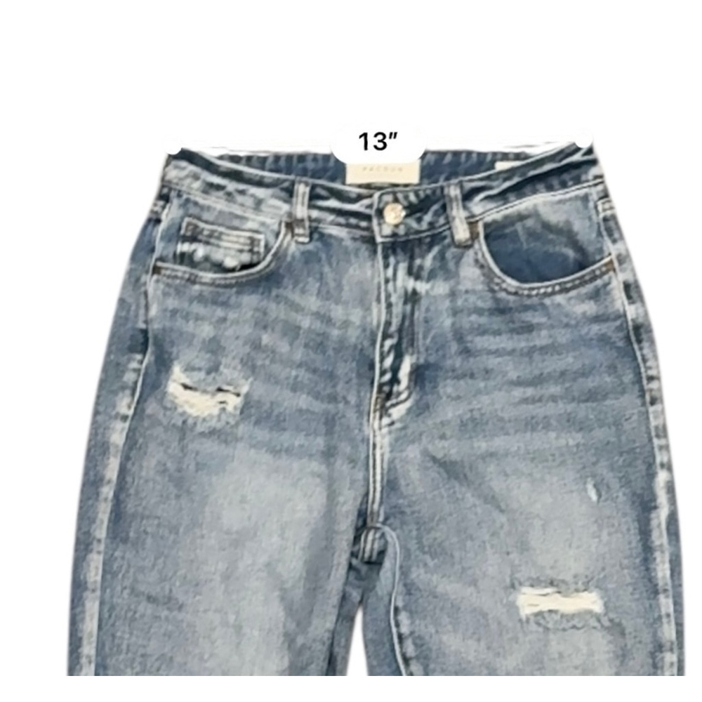Pacsun Women’s Medium Indigo Distressed Mom Jeans Sz 27 - Picture 7 of 11